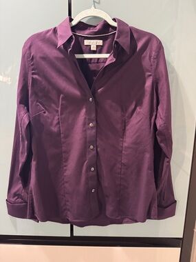 Banana Republic Women's Plum Button-Down Shirt